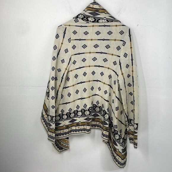 Freeway Waterfall Shawl Wrap Cardigan Sweater Aztec Print Long sleeves sz Large - Picture 10 of 16
